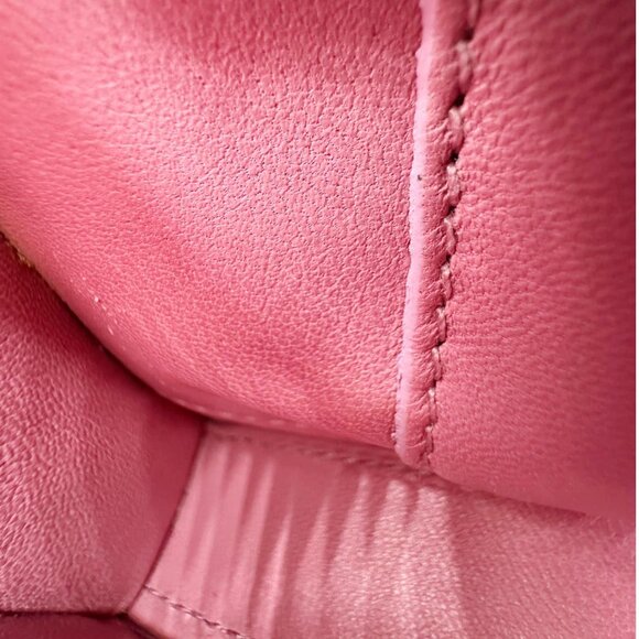 Balenciaga Hourglass Leather Wallet On Chain Shoulder Bag Pink - Picture 15 of 16